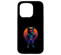 Retro Cat With MMA Gloves Fighting Cage Fighter Case for iPhone 15 Pro