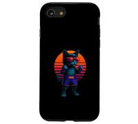 Retro Cat With MMA Gloves Fighting Cage Fighter Case for iPhone SE (2020) / 7 / 8