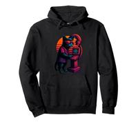 Retro Cat With Oncology Radiation Skills Radiation Therapist Pullover Hoodie