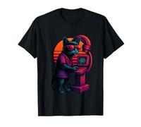 Retro Cat With Oncology Radiation Skills Radiation Therapist T-Shirt