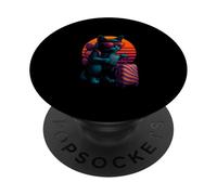 Retro Cat With Passport Luggage Travel Traveler PopSockets Adhesive PopGrip