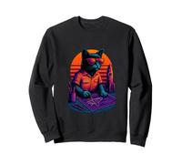 Retro Cat With Rocket Space Skills Aerospace Engineer Sweatshirt