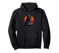 Retro Cat With Text Marketing Skills Copywriter Pullover Hoodie