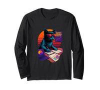 Retro Cat With Trends Data Skills Market Research Analyst Long Sleeve T-Shirt
