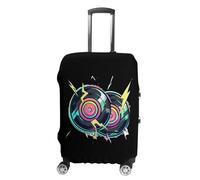 Retro CD Music 1990 Nineties Party Luggage Cover Travel Suitcase Protector Anti-Scratch Suitcase Cover S