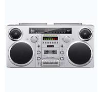 Retro CD Player Boombox with Bluetooth 5.0, AM/FM Radio, SD Slots, Aux In, Headphone Jack, USB/SD Conversion - Enjoy Your Music Anywhere
