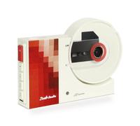 Retro CD Player with Built-in Speakers & Bluetooth Transmitter by MMOBIEL | Wall Mounted, USB Playback, AUX Output, Remote Control, Drill-Free, Portable, Red - Bedroom, Living room, Kitchen, Office