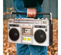 Retro CD Tape Player with AM/FM Radio and Bluetooth, Supports SD/USB Input, Built-In Dual Speaker and Cassette Recorder for Family Gatherings and Travel