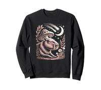 Retro celestial capybara exploring the dark mystical woods Sweatshirt