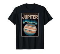 Retro Celestial Space Journey to Jupiter Northern Lights T-Shirt