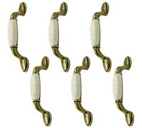 Retro Ceramic Cabinet Handle 6Pcs, 5.63 Inches Length & 3.78 Inches Centers