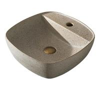 Retro Ceramic Rectangular Bathroom Sink - Above Counter Vessel Fast Drainage No Splashing Stylish Home Vanity Sink for Modern Decor