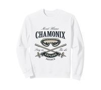 Retro Chamonix Mont Blanc resort french Alps ski & snowboard Sweatshirt