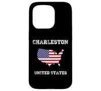 Retro Charleston United States Distressed United States Flag Case for iPhone 15 Pro