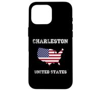Retro Charleston United States Distressed United States Flag Case for iPhone 16 Pro Max