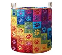 Retro Charm Foldable Storage Bin Laundry Hamper Basket Perfect As Baby Essential or Plush Toy Organiser Bag Quilted Hamper Infants Toy Storage Box Decorative Holder