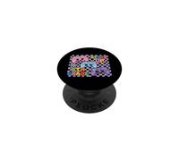 Retro Checkered Level Up 4th Grade Gamer Back to School PopSockets Adhesive PopGrip