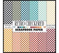 Retro Checkered Scrapbook Paper: Collection of Double sided decorative aesthetic classic vintage retro themed Checkered pattern craft paper print ... card making, collage, origami and DIY crafts