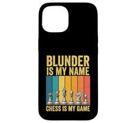 Retro Chess Design Blunder Is My Name Chess Is My Game Case for iPhone 15