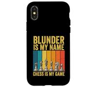 Retro Chess Design Blunder Is My Name Chess Is My Game Case for iPhone X/XS