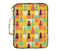 Retro Chess Piecing Vintage Expandable File Jackets 7 Pockets A4 Letter Size with Zipper Closure for Office Supply Accordion Document File Folder Expanding carpetas de