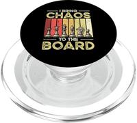 Retro Chess Player I Bring Chaos To The Board PopSockets PopGrip for MagSafe