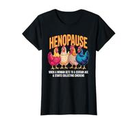Retro Chicken Farmer Henopause Menopause Perimenopause T-Shirt