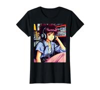 Retro Chill Hip Hop Lofi Anime Girl Aesthetics Value Graphic T-Shirt