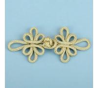 Retro Chinese Knot Buttons Gold Black White Silver Wire Dragonfly Cheongsam Fastener Frog Button Closures Clothing Accessories-Gold
