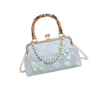 Retro Chinese Styles Embroidered Evening Bag For Women And Girls With Chain Strap Elegant Shoulder Bags Crossbody Purse Oriental Beaded Lace Crossbody Bag