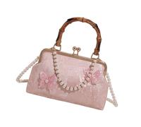Retro Chinese Styles Embroidered Evening Bag For Women And Girls With Chain Strap Elegant Shoulder Bags Crossbody Purse Oriental Beaded Lace Crossbody Bag
