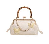 Retro Chinese Styles Embroidered Evening Bag For Women And Girls With Chain Strap Elegant Shoulder Bags Crossbody Purse Oriental Beaded Lace Crossbody Bag
