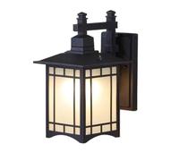 Retro Chinese Waterproof Wall Light Square Metal Box Outdoor Courtyard Porch Mission Sconce Japanese-Style Frosted Glass Lantern Staircase Aisle Balcony Garden Wall Lamp Durable The New