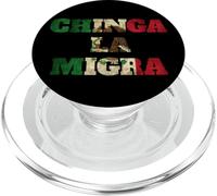 Retro Chinga La Migra Mexico Flag Bandera ICE Immigration PopSockets PopGrip for MagSafe