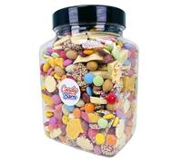 Retro Chocolate Mix 1.5kg MEGA Jar Pic n Mix Chocolate Candy Gift Jar Jazzies Pink and White Mice Mini Eggs