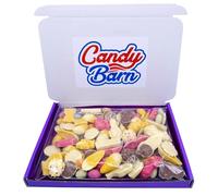 Retro Chocolate Mix Gift Box 400g Pic n Mix Chocolate Hamper Jazzies Pink and White Mice Chocolate Mini Eggs