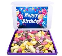 Retro Chocolate Mix Gift Box Birthday Hamper Chocolates Candy 400g Jazzies Mini Eggs Pink and White Mice Chocolate Beans