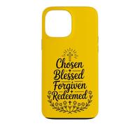 Retro Chosen Blessed Forgiven Redeemed Christian Women Faith Case for iPhone 13 Pro Max
