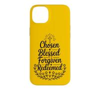 Retro Chosen Blessed Forgiven Redeemed Christian Women Faith Case for iPhone 14 Plus