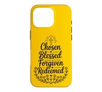 Retro Chosen Blessed Forgiven Redeemed Christian Women Faith Case for iPhone 16 Pro