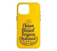 Retro Chosen Blessed Forgiven Redeemed Christian Women Faith Case for iPhone 16 Pro Max