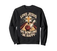 Retro Christian Bowling Faith Quote Sweatshirt