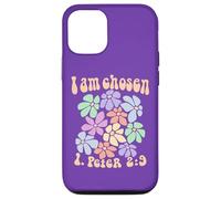 Retro Christian Design Flowers Bibel Bibelvers 1. Peter 2:9 Case for iPhone 12/12 Pro