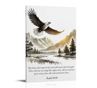 Retro Christian Isaiah 40 31 Quote Print Canvas Wall Art Posters: Aesthetic Prints for Bedroom, Dorm Room Decor 08x12inch(20x30cm)