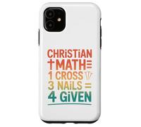 Retro Christian Math One Cross Three Nails Four Given Case for iPhone 11
