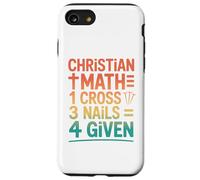 Retro Christian Math One Cross Three Nails Four Given Case for iPhone SE (2020) / 7/8