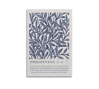 Retro Christian Quote Philippians 4 6 PrintClassic Aesthetic Poster Decorative Painting Canvas Wall Art Living Room Poster Bedroom PaintingUnframe-style 08x12inch(20x30cm)