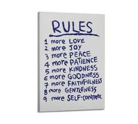 Retro Christian Rules Fruit Of The Spirit Print Art Posters Are Suitable for Decorating Living Room, Bedroom, Study, Restaurant, Corridor, Children's Room, EtcFrame-style 12x18inch(30x45cm)
