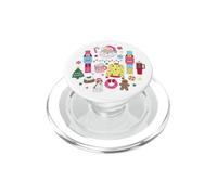 Retro Christmas Colorful with Santa Nutcracker Candy Cane PopSockets PopGrip for MagSafe