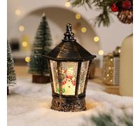 Retro Christmas Decoration Mailbox-Style LED Night Light with Santa, Snowman & Elk Designs - Compact Wind Lamp for Indoor/Outdoor Holiday Decor, FES(The Christmas Tree)